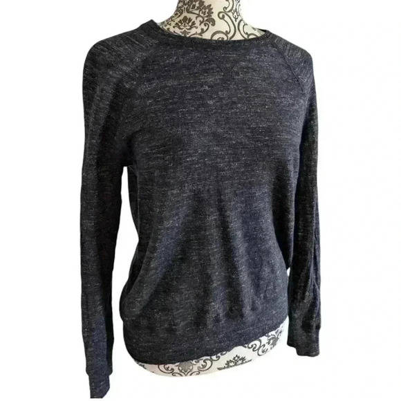 Vince Sweater Wool Linen Blend Dark Blue Marl Crewneck Women's size Medium - Picture 5 of 14